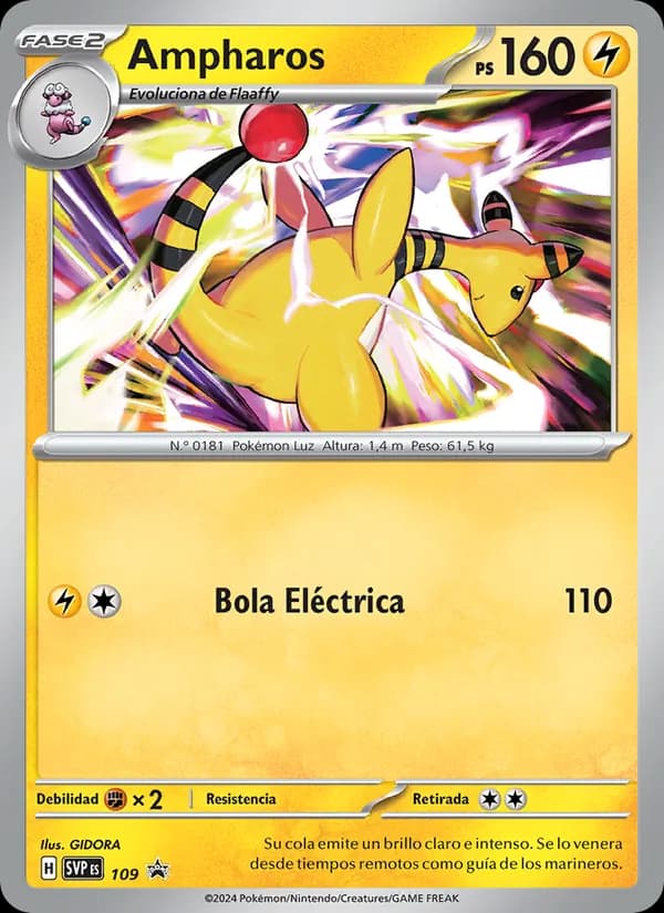 Ampharos card in Spanish