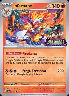 Infernape card in Spanish