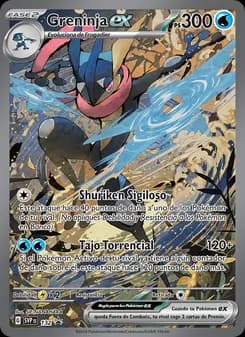 Greninja ex card in Spanish
