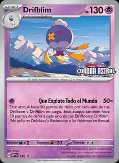 Drifblim card in Spanish