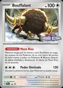 Bouffalant card in Spanish