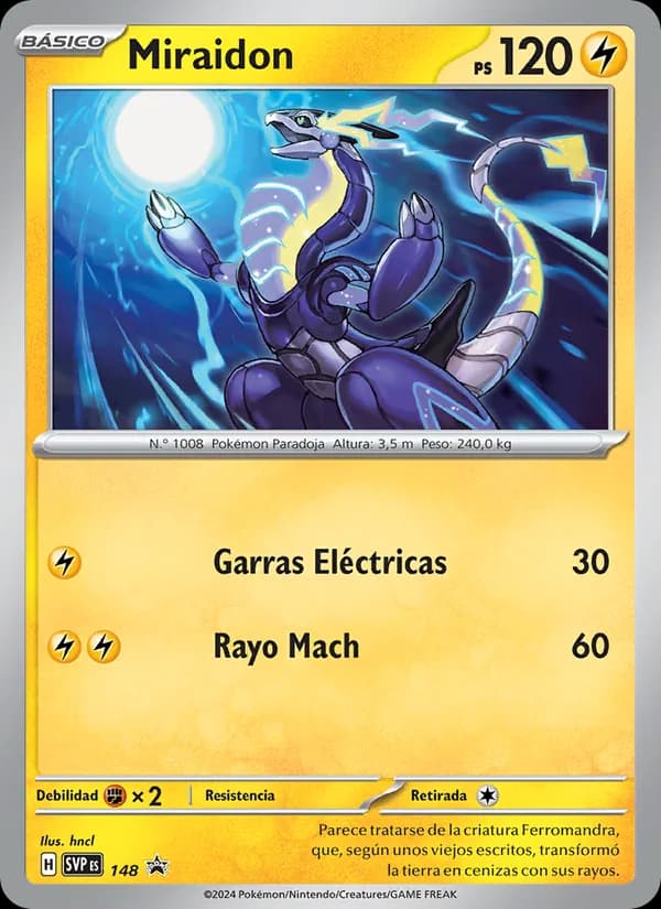 Miraidon card in Spanish