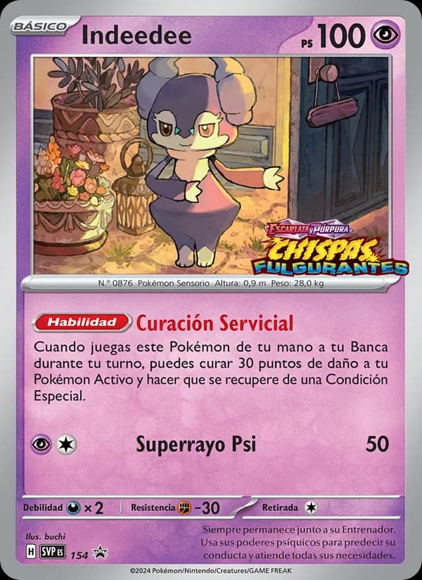 Indeedee card in Spanish