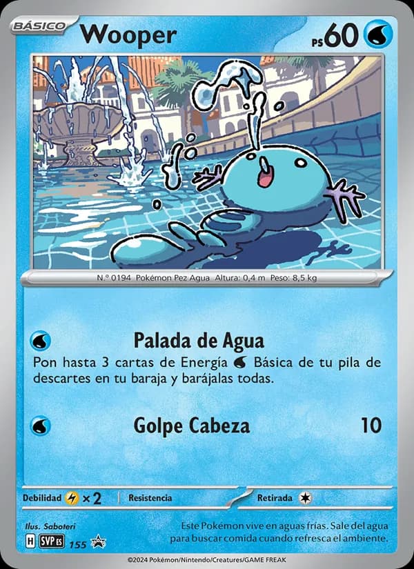 Wooper card in Spanish