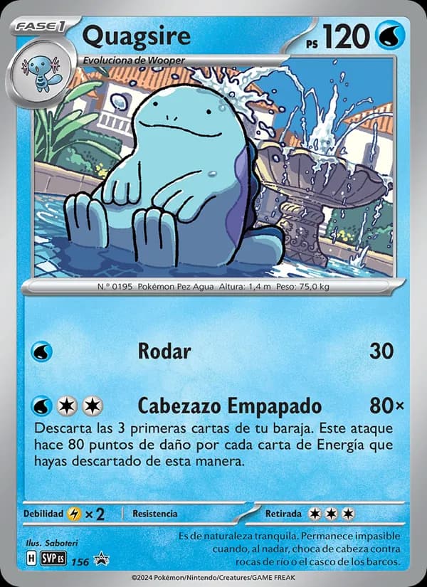Quagsire card in Spanish