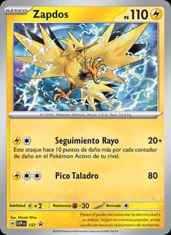 Zapdos card in Spanish