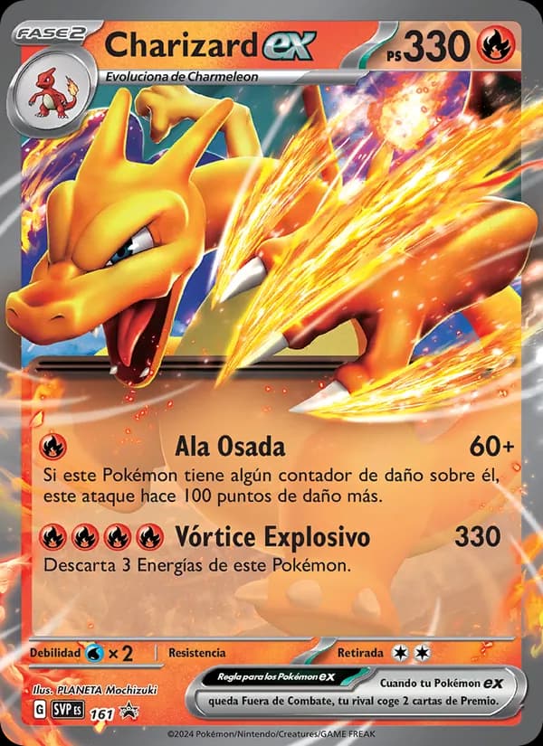 Charizard ex card in Spanish
