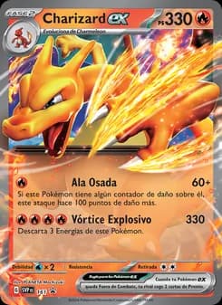 Charizard ex card in Spanish