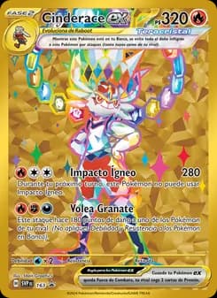 Cinderace ex card in Spanish