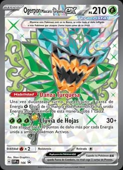 Ogerpon Máscara Turquesa ex card in Spanish