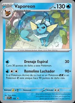 Vaporeon card in Spanish