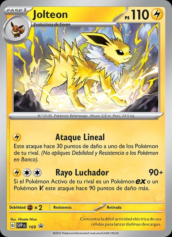 Jolteon card in Spanish