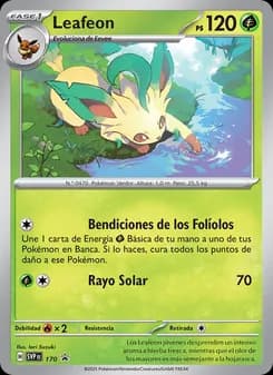 Leafeon card in Spanish