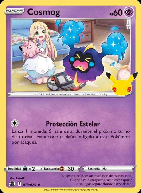 Cosmog card in Spanish