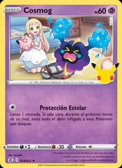 Cosmog card in Spanish