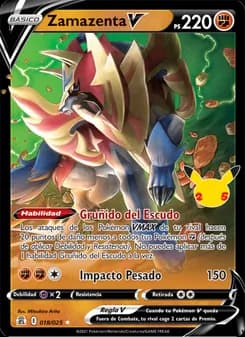 Zamazenta V card in Spanish