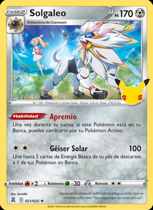 Solgaleo card in Spanish