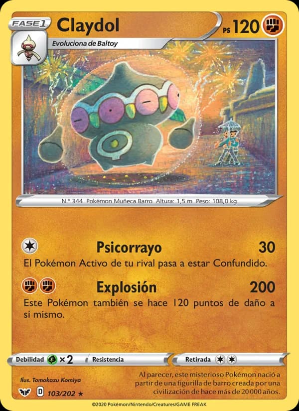 Claydol card in Spanish