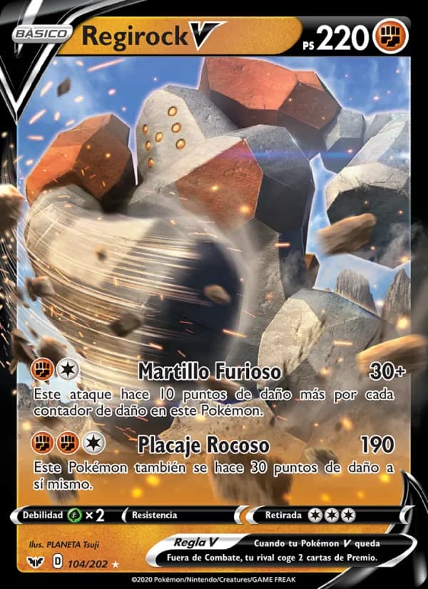 Regirock V card in Spanish
