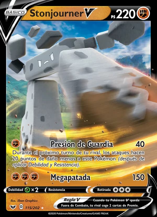 Stonjourner V card in Spanish