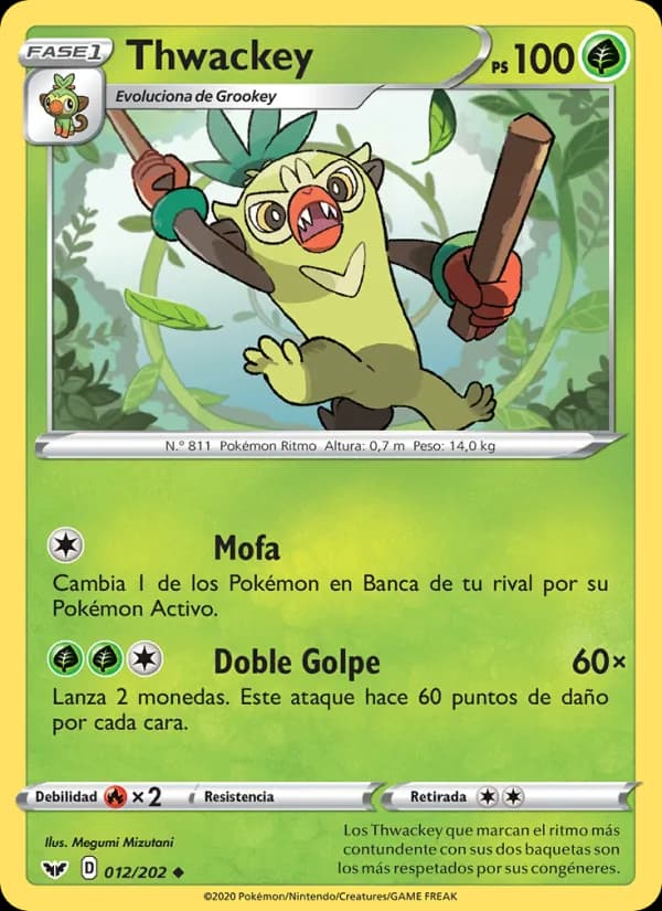 Thwackey card in Spanish