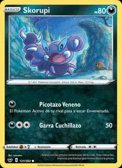 Skorupi card in Spanish