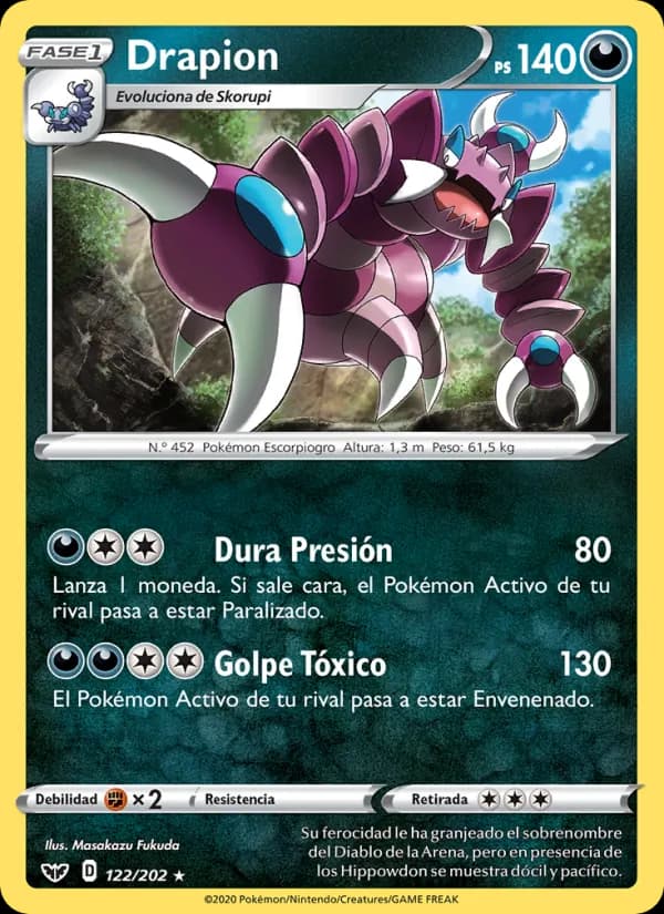 Drapion card in Spanish