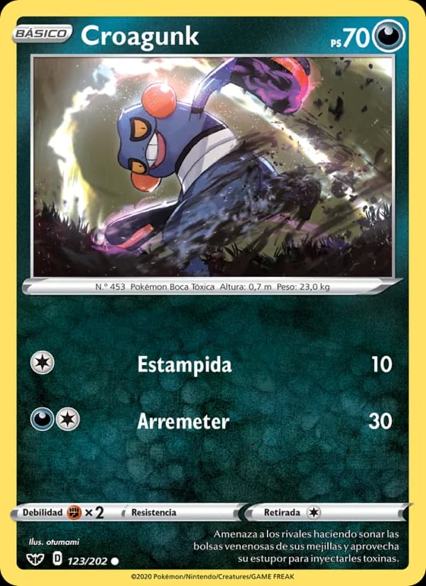 Croagunk card in Spanish