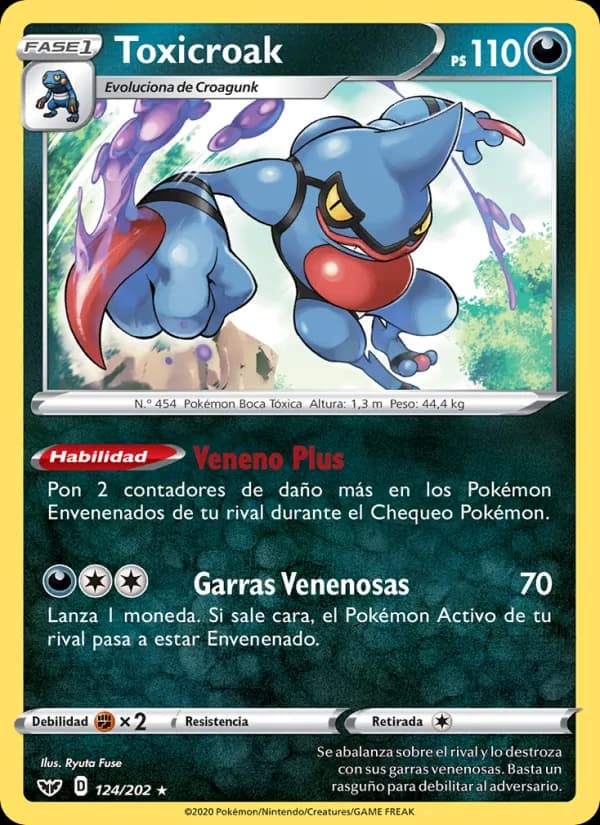 Toxicroak card in Spanish