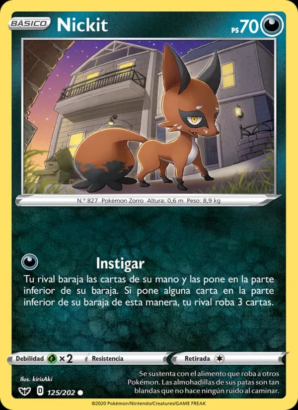 Nickit card in Spanish