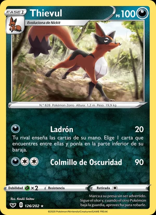 Thievul card in Spanish