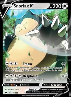 Snorlax V card in Spanish