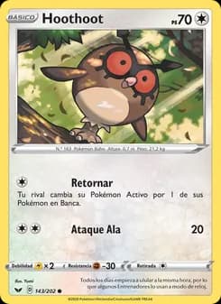 Hoothoot card in Spanish
