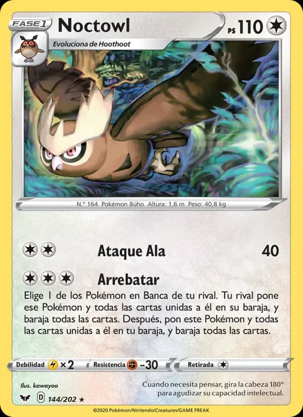 Noctowl card in Spanish