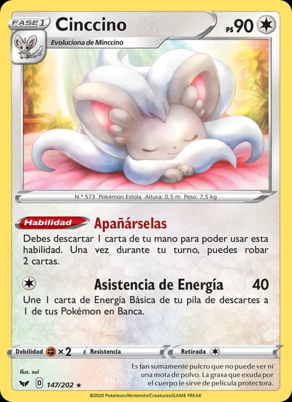 Cinccino card in Spanish
