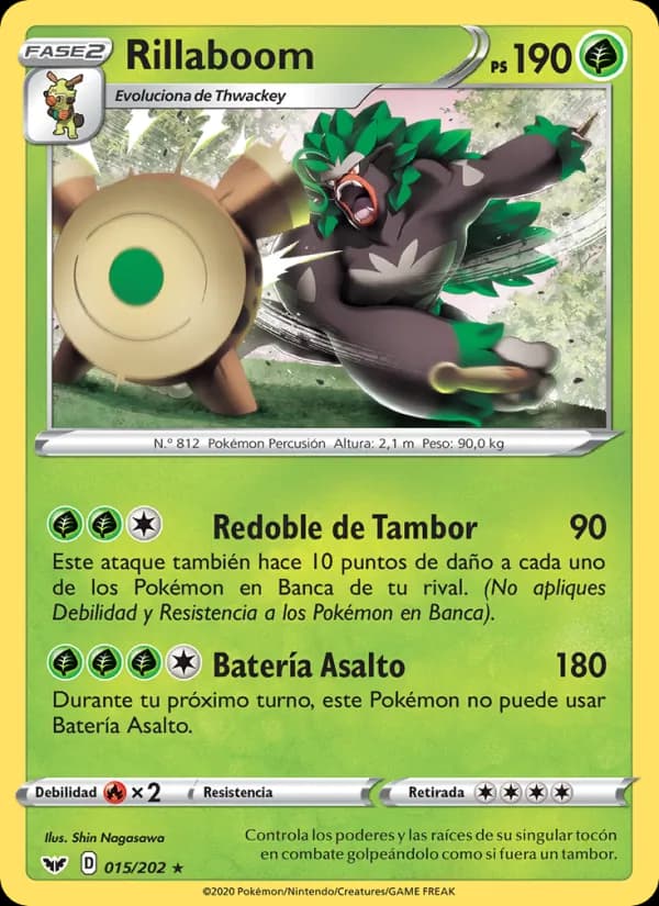Rillaboom card in Spanish