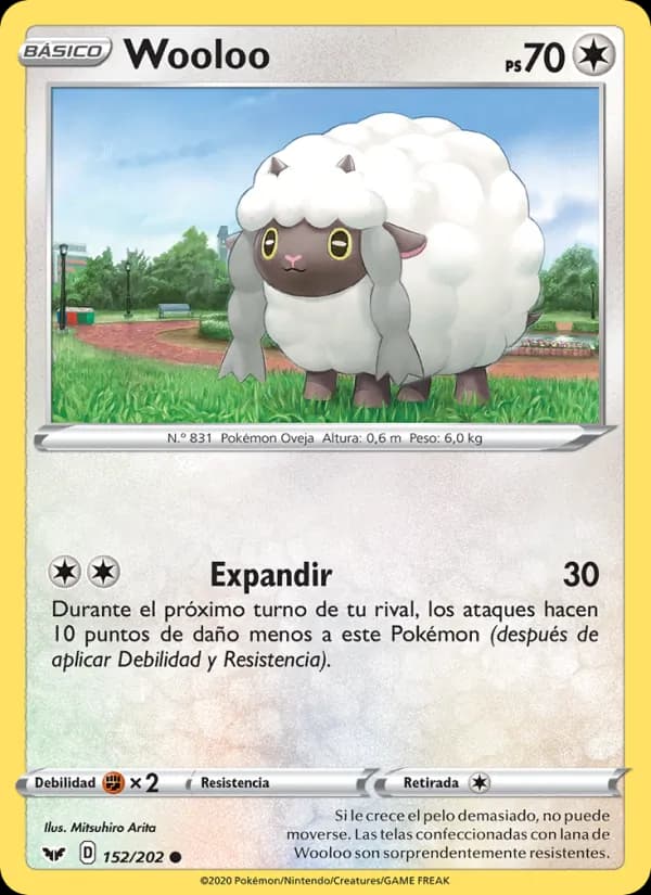 Wooloo card in Spanish
