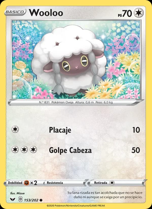 Wooloo card in Spanish