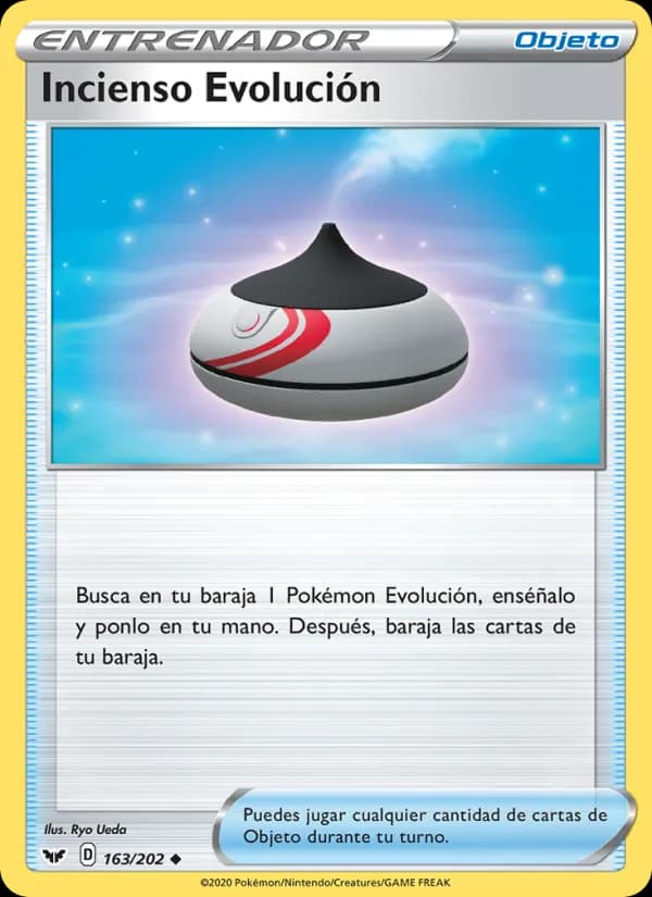 Incienso Evolución card in Spanish