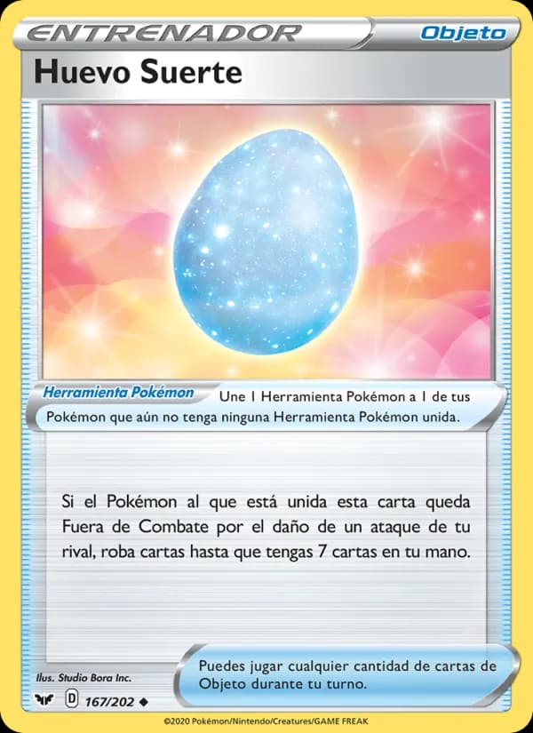 Huevo Suerte card in Spanish