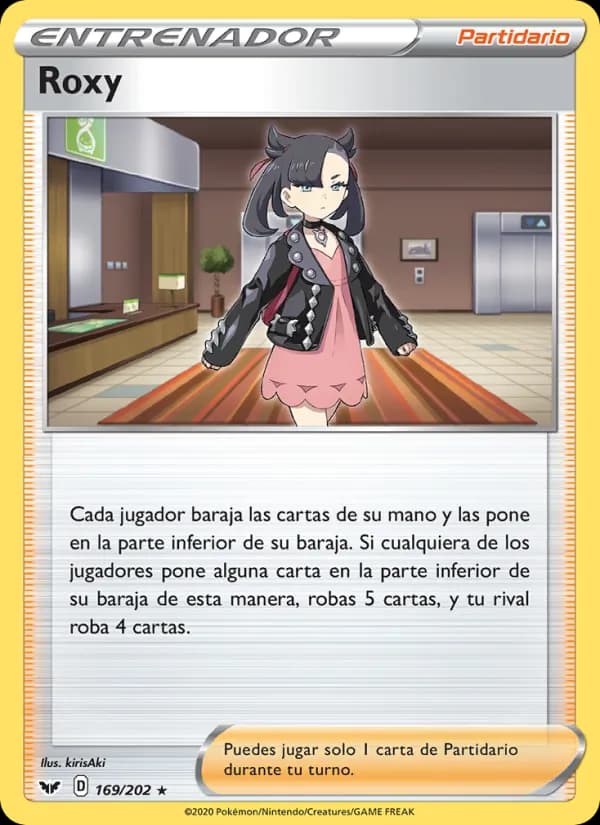 Roxy card in Spanish