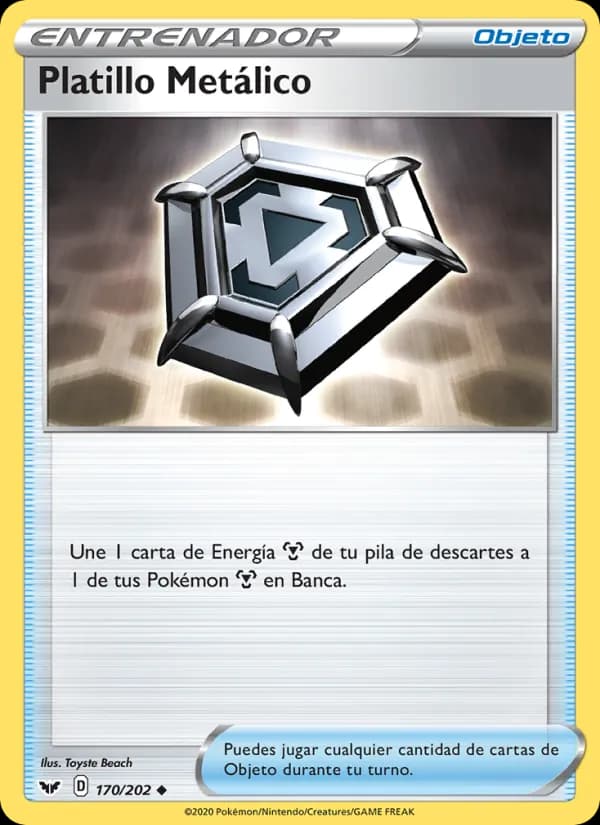 Platillo Metálico card in Spanish