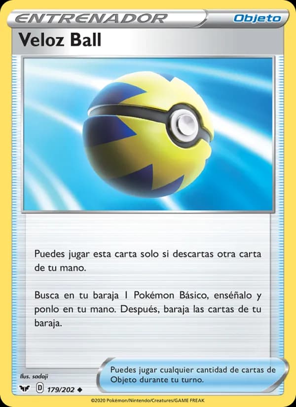 Veloz Ball card in Spanish