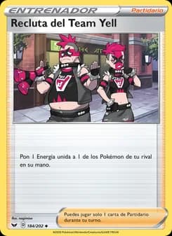 Recluta del Team Yell card in Spanish