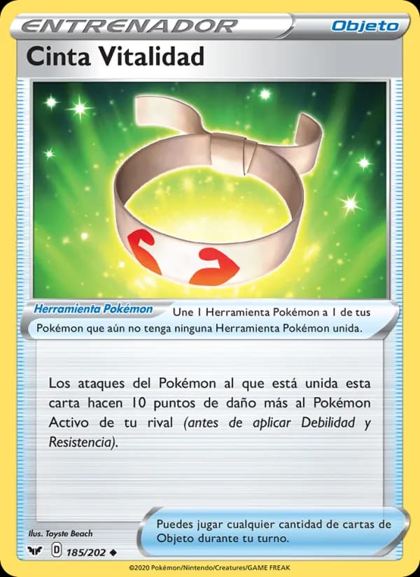 Cinta Vitalidad card in Spanish