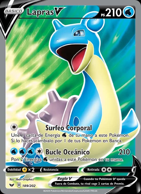 Lapras V card in Spanish