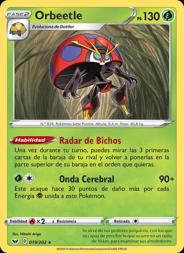 Orbeetle card in Spanish