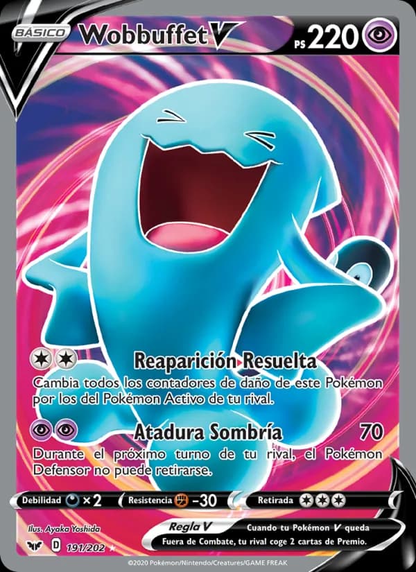 Wobbuffet V card in Spanish