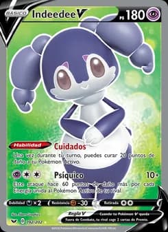 Indeedee V card in Spanish