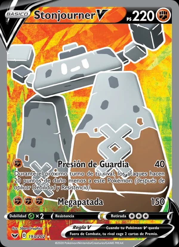 Stonjourner V card in Spanish